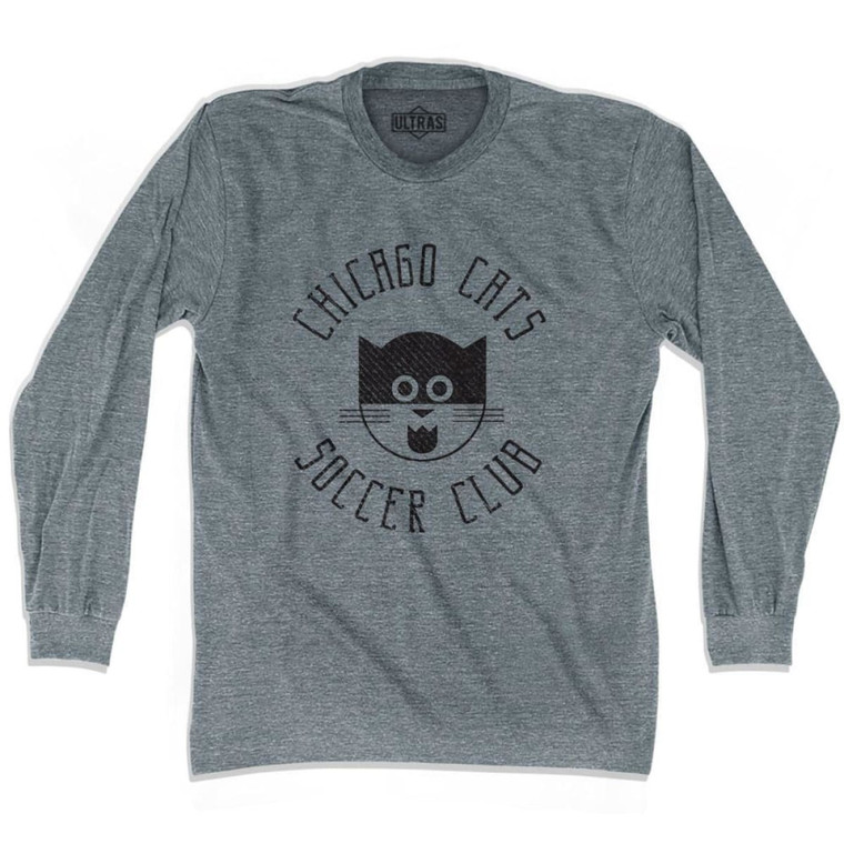 Ultras Chicago Cats Soccer Long Sleeve T-shirt - Athletic Grey