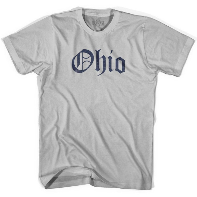 Ohio Old Town Font T-shirt - Cool Grey
