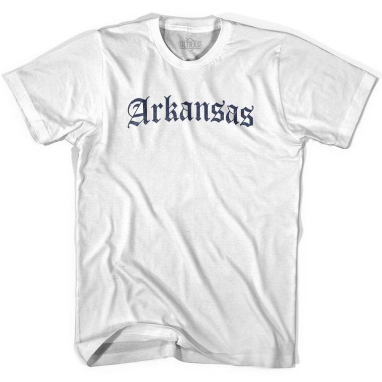 Arkansas Old Town Font T-shirt - White