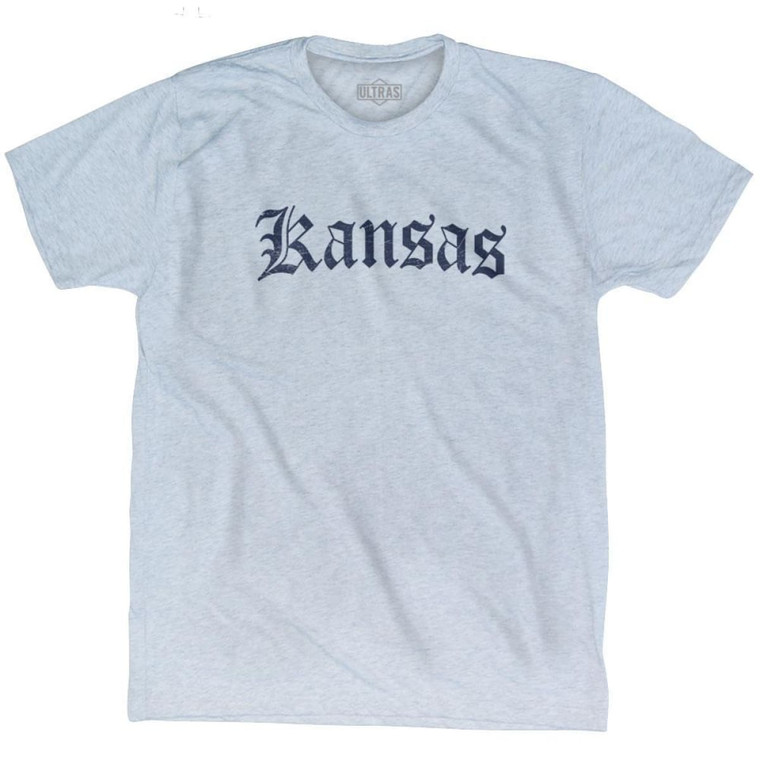 Kansas Old Town Font T-shirt - Athletic White