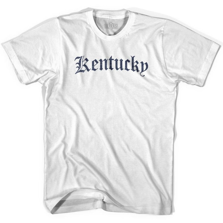 Womens Kentucky Old Town Font T-shirt - White