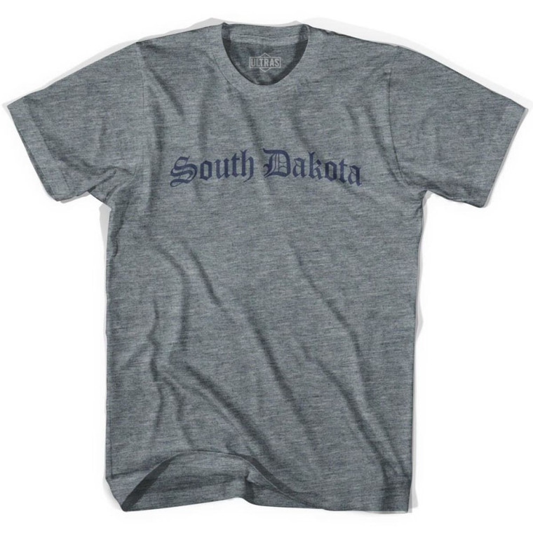 Youth South Dakota Old Town Font T-shirt - Athletic Grey