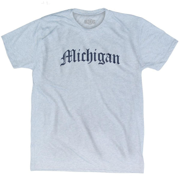 Michigan Old Town Font T-shirt - Athletic White