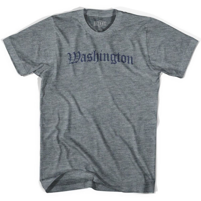 Washington Old Town Font T-shirt - Athletic Grey Washington Old Town Font T-shirt - Athletic Grey