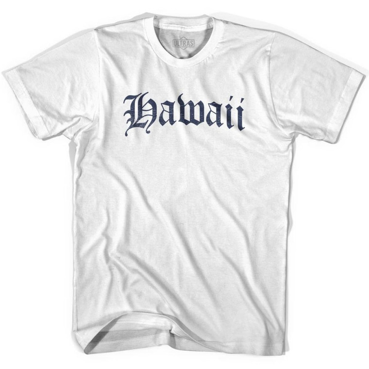 Hawaii Old Town Font T-shirt - White