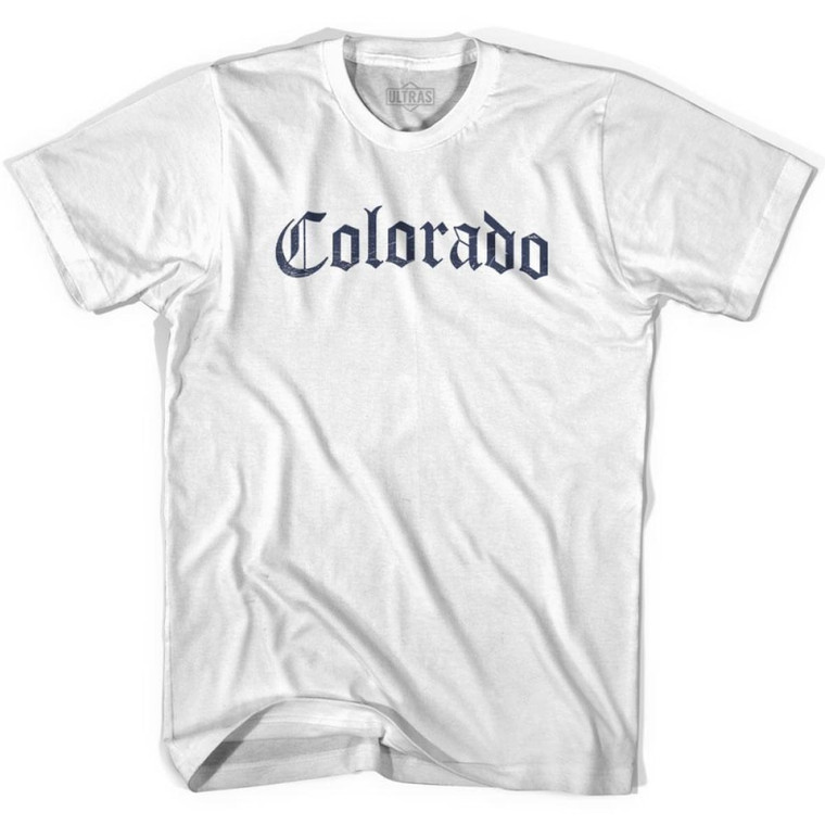 Youth Colorado Old Town Font T-shirt - White