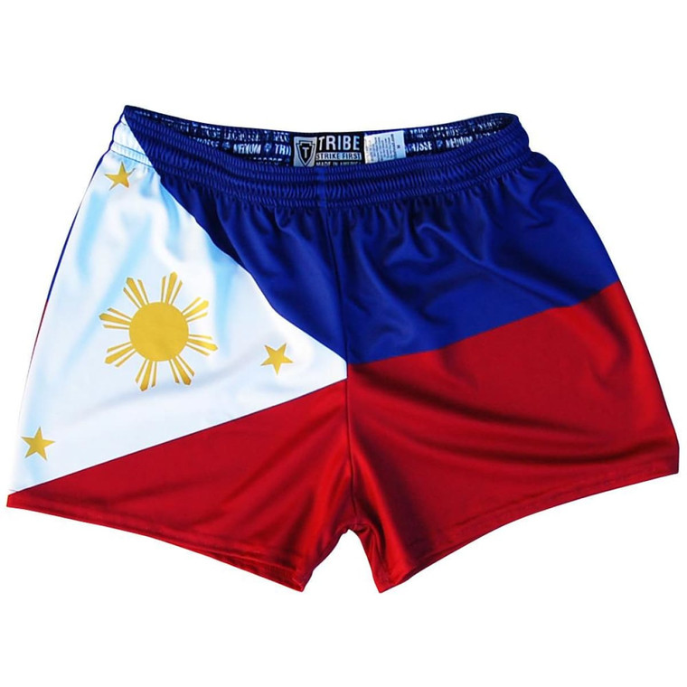Philippine Flag Womens & Girls Sport Shorts by Mile End Made In USA - Red