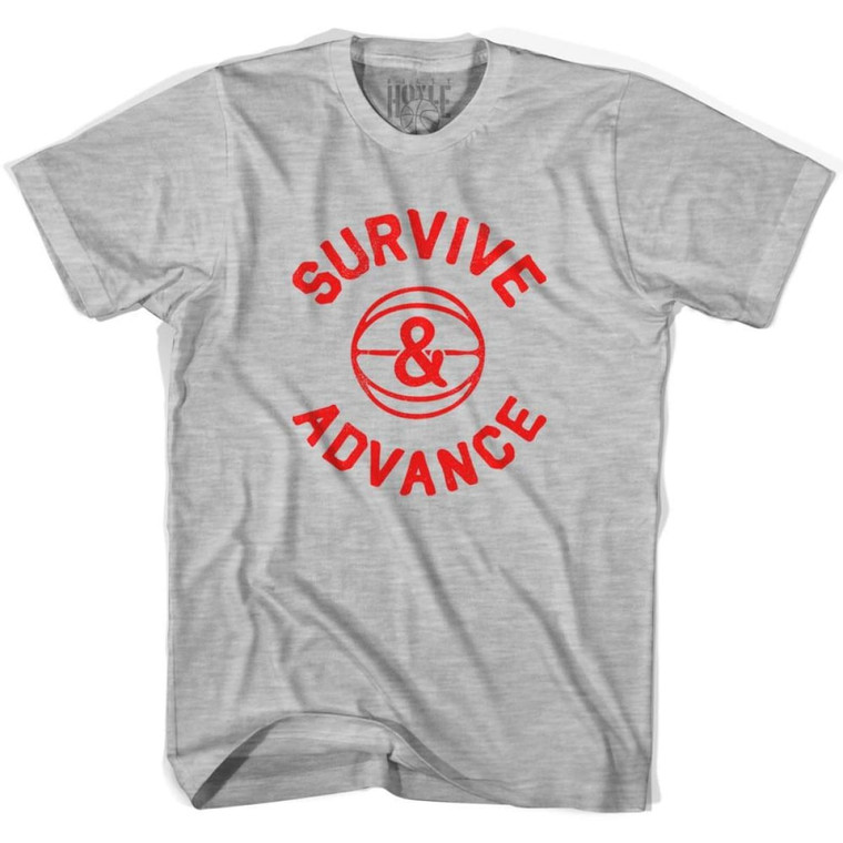 Survive and advance basketball t shirt in T-shirt - Grey Heather