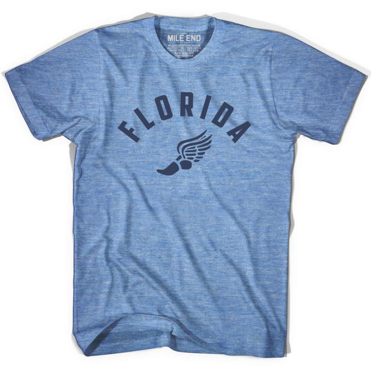 Florida Running Winged Foot Track T-shirt - Athletic Blue