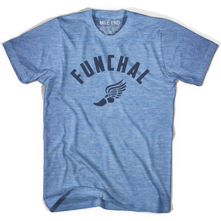 Funchal Running Winged Foot Track T-shirt - Athletic Blue