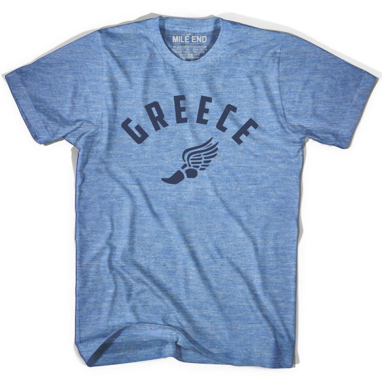 Greece Running Winged Foot Track T-shirt - Athletic Blue