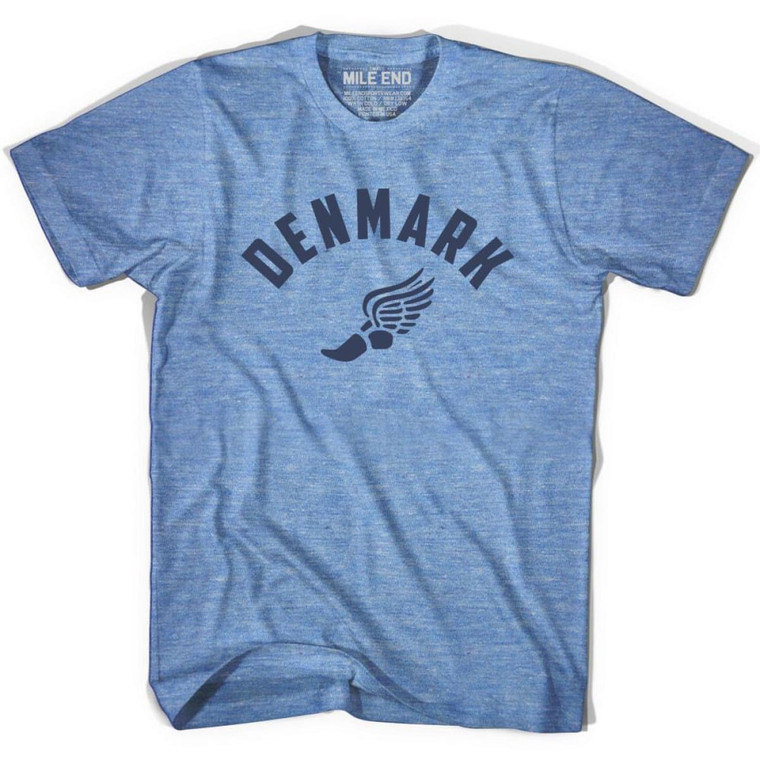 Denmark Running Winged Foot Track T-shirt - Athletic Blue