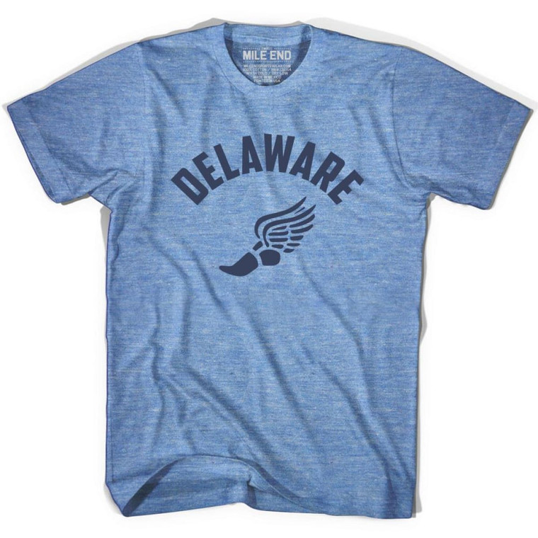 Delaware Running Winged Foot Track T-shirt - Athletic Blue