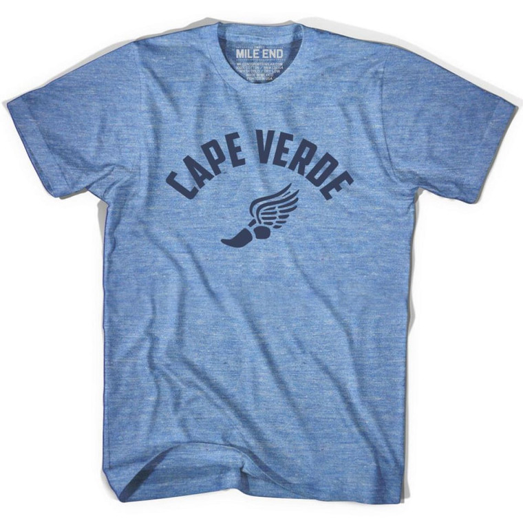 Cape Verde Running Winged Foot Track T-shirt - Athletic Blue