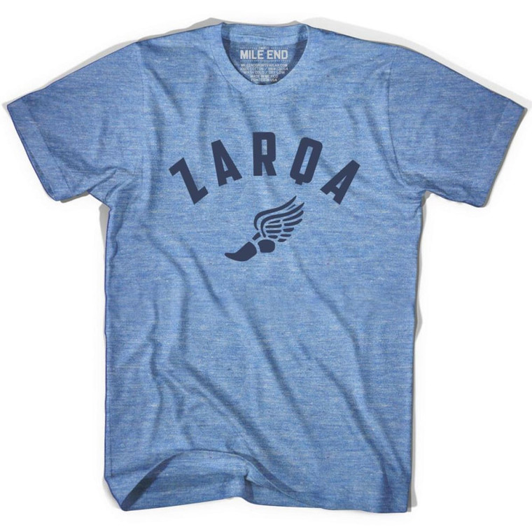 Zarqa Running Winged Foot Track T-shirt - Athletic Blue