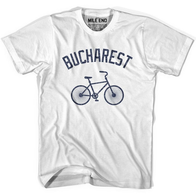 Bucharest Vintage Bike T-shirt - White