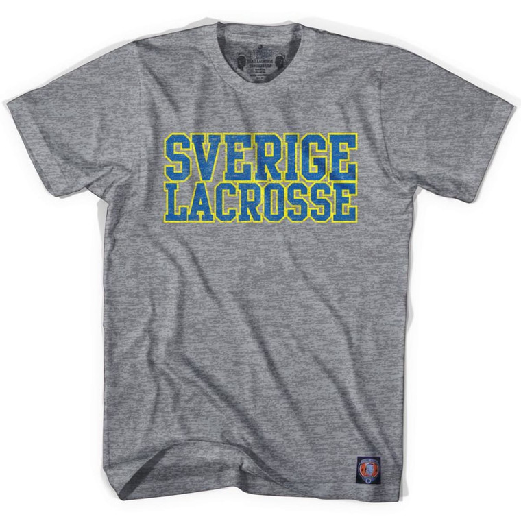 Sweden Lacrosse Nation T-shirt - Athletic Grey