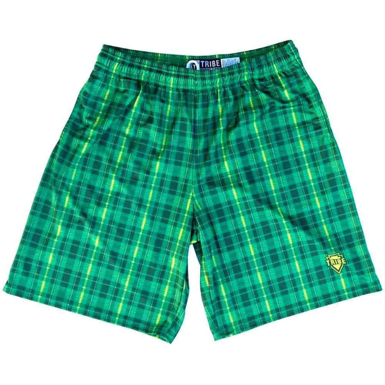 Kelly Tartan Paid Lacrosse Shorts Made in USA - Kelly