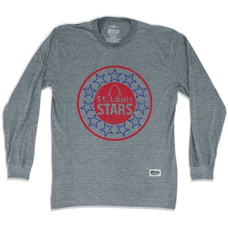 St. Louis Stars Soccer Long Sleeve T-shirt - Athletic Grey