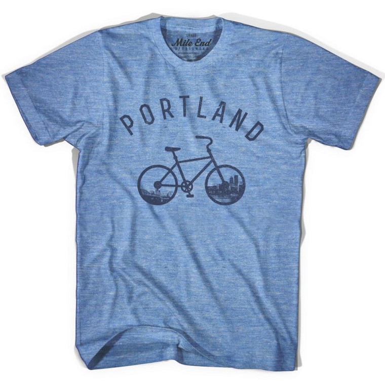 Portland Bike T-shirt - Athletic Blue