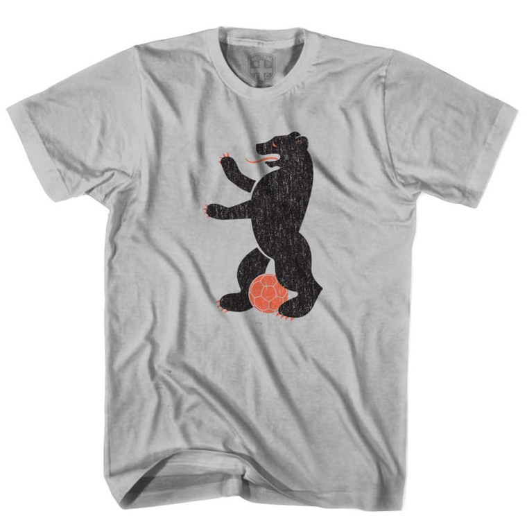 Berlin Bear Soccer Ball T-shirt - Cool Grey