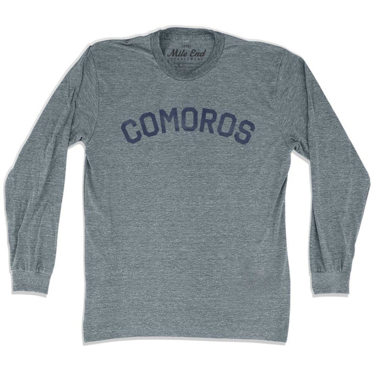 Comoros Vintage Long Sleeve T-shirt - Athletic Grey