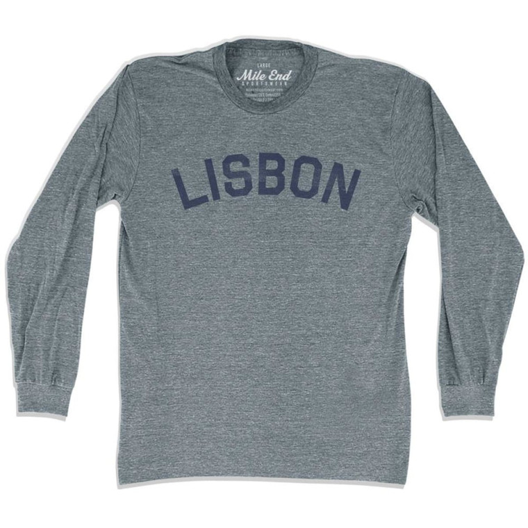 Lisbon Vintage Long Sleeve T-Shirt - Athletic Grey