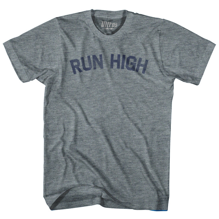 Run High Youth Tri-Blend T-shirt - Athletic Grey
