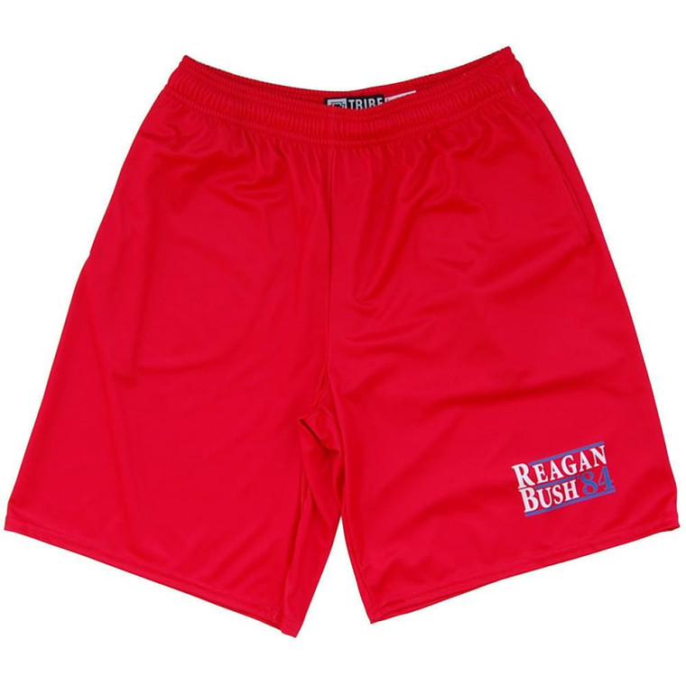 Reagan Bush 84 Lacrosse Shorts Made in USA - Red