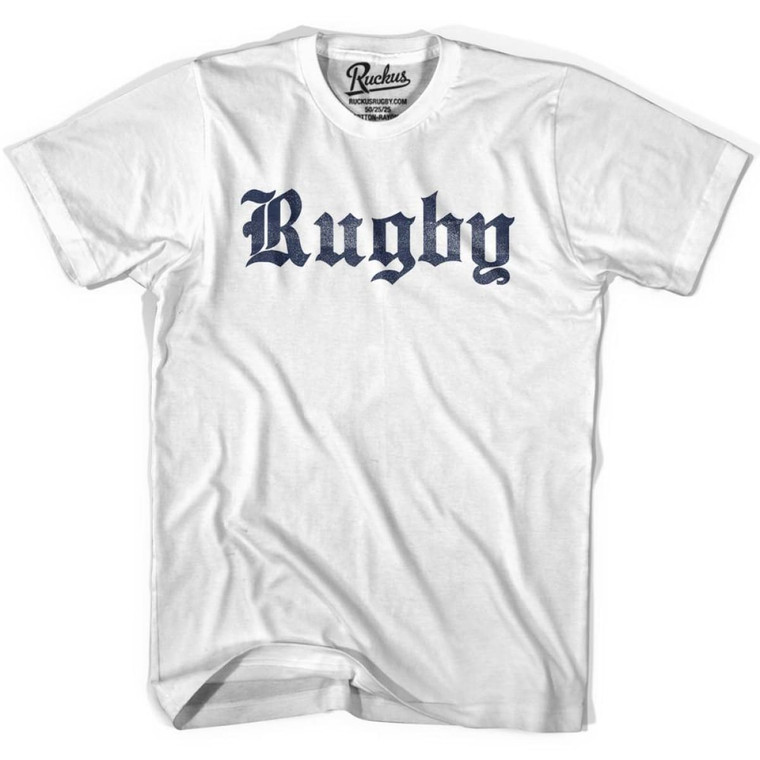 Rugby Script Vintage T-shirt - Cool Grey