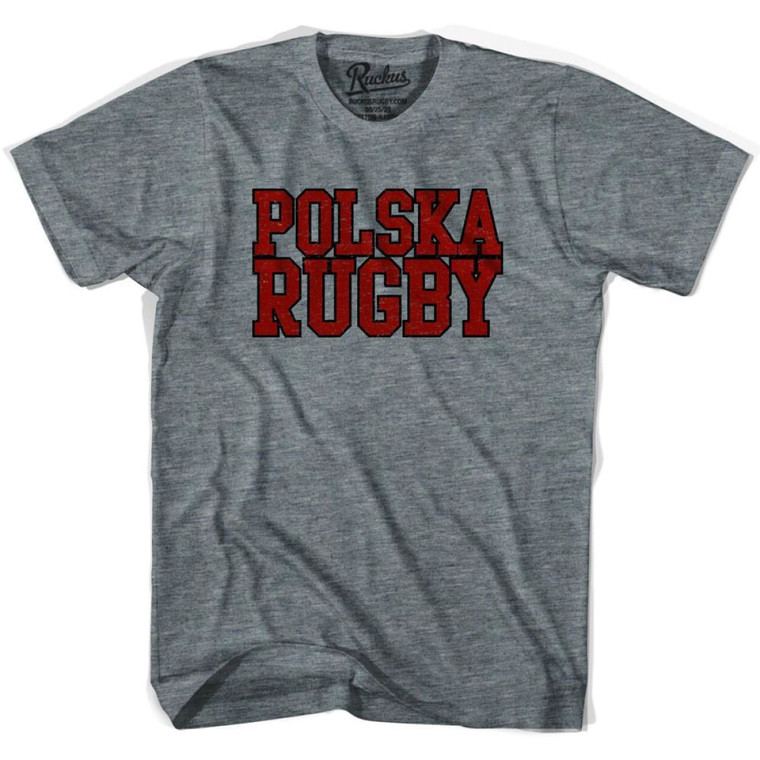 Poland Rugby Nations T-shirt - Athletic Grey