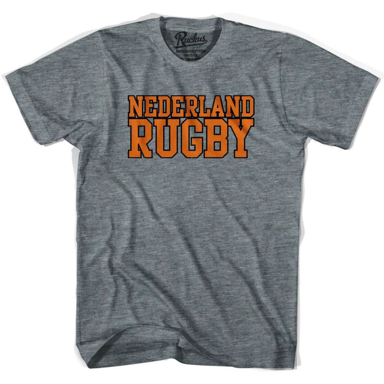 Nederland Rugby Nations T-shirt - Athletic Grey