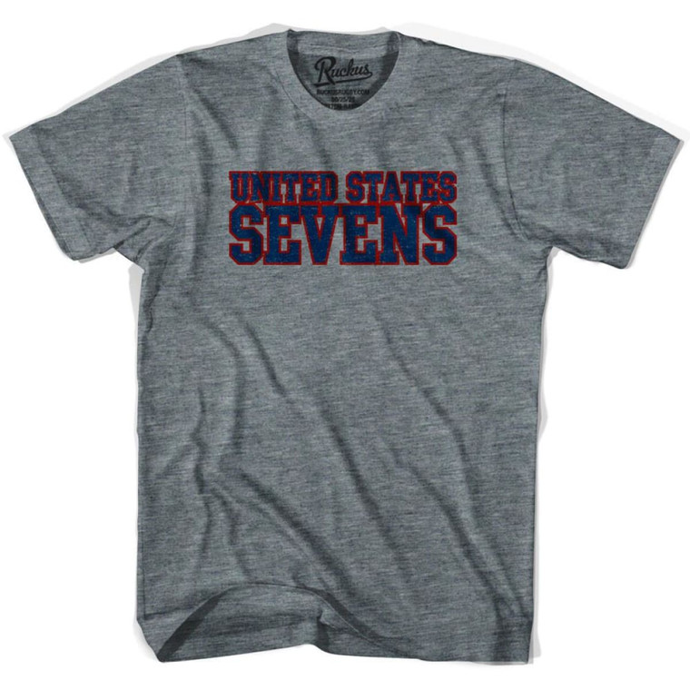United States Sevens (Navy) Rugby T-shirt - Athletic Grey