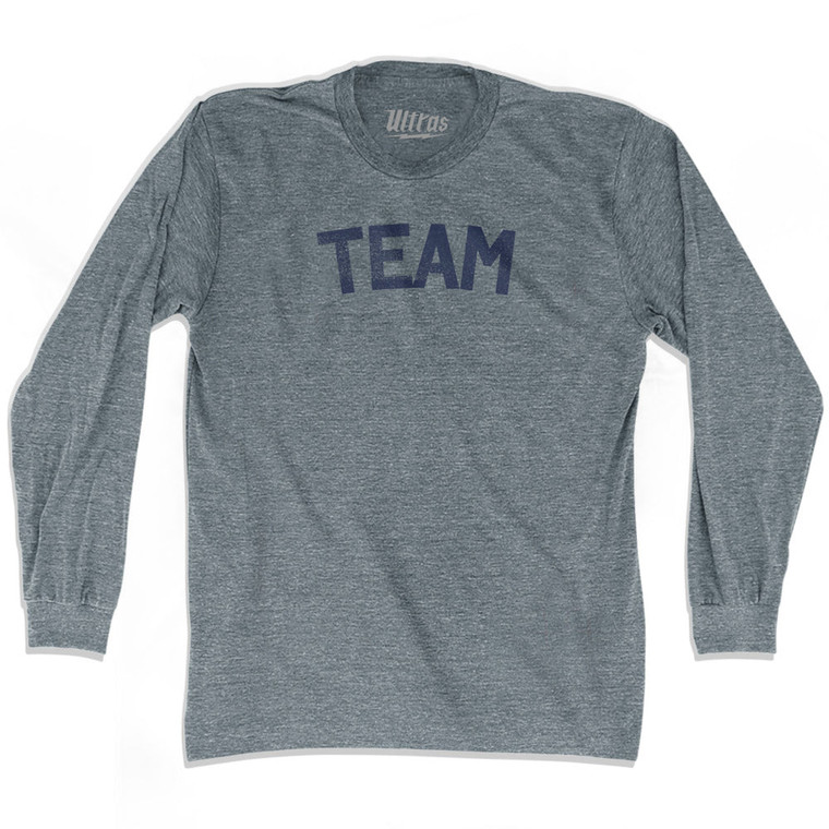 Team Adult Tri-Blend Long Sleeve T-shirt - Athletic Grey