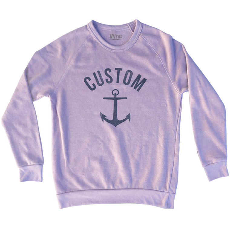 Custom Anchor Adult Tri-Blend Sweatshirt - Pink