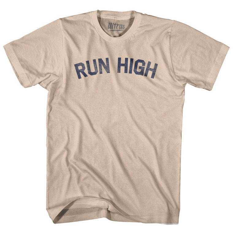 Run High Adult Cotton T-shirt - Creme