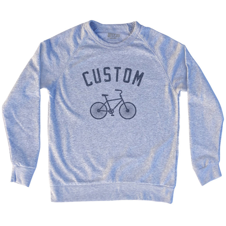 Custom Bike Adult Tri-Blend Sweatshirt-Grey Heather