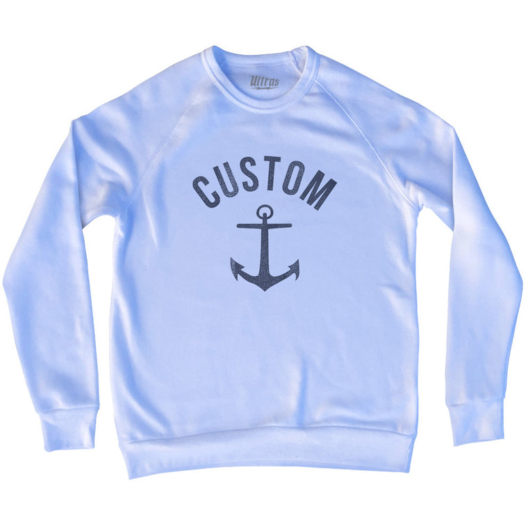 Custom Anchor Adult Tri-Blend Sweatshirt - White