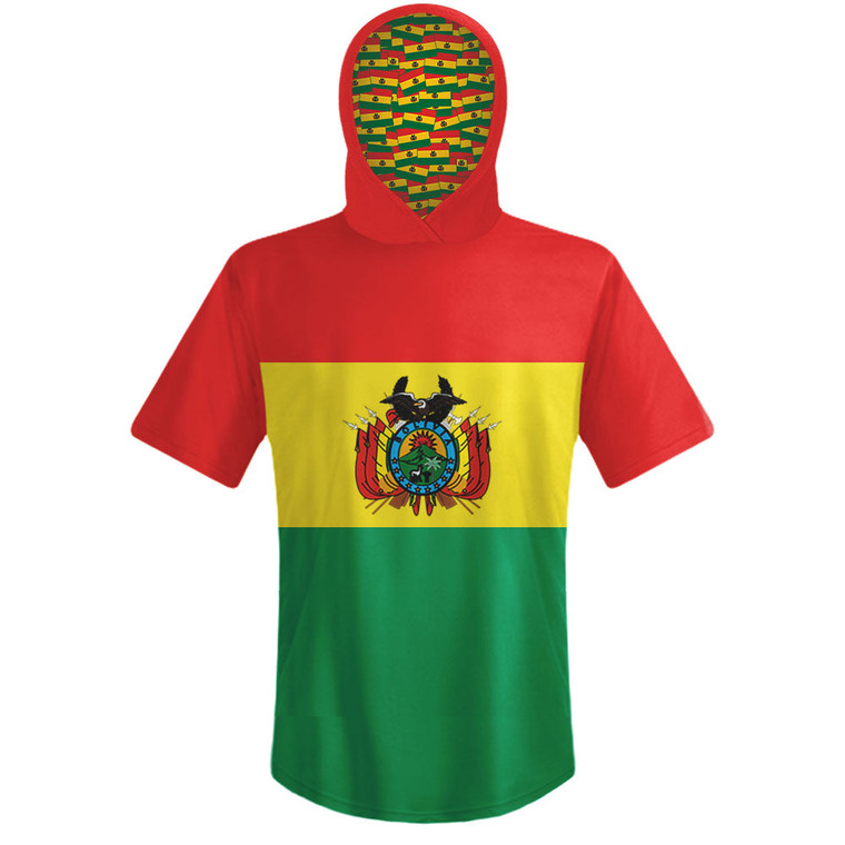 Bolivia Country Flag Sports Hoodie-Red Green Yellow