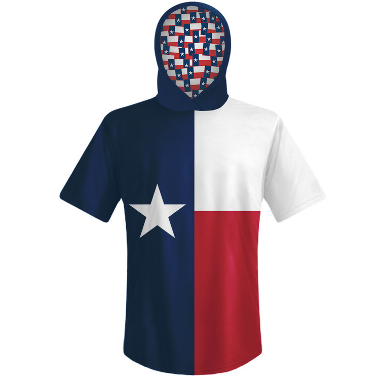 Texas State Flag Sports Hoodie-Blue White