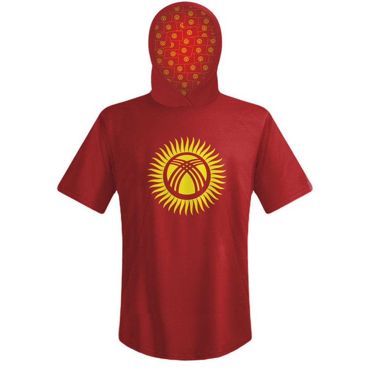 Kyrgyzstan Country Flag Sports Hoodie - Red Yellow