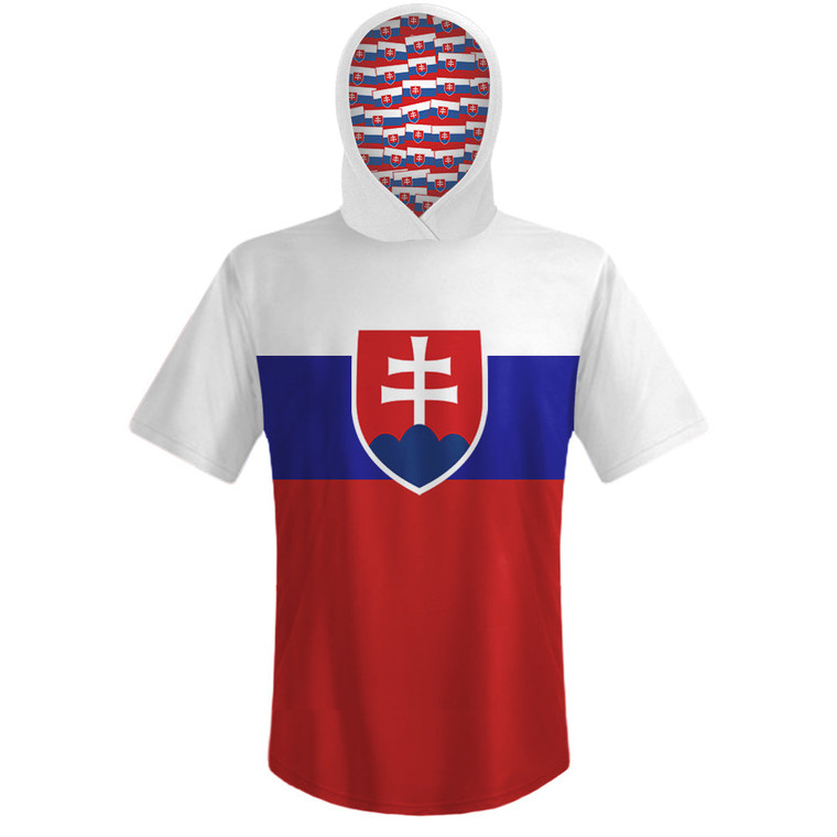 Slovakia Country Flag Sports Hoodie - Red White