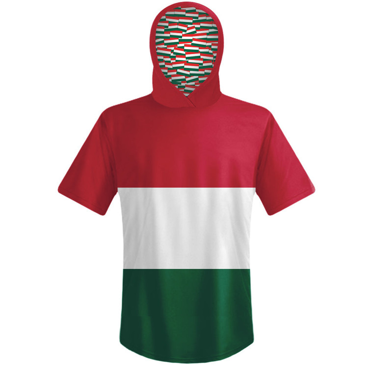 Hungary Country Flag Sports Hoodie - Red White