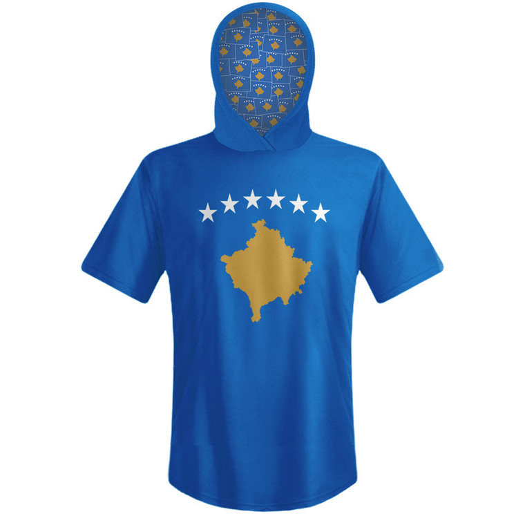 Kosovo Country Flag Sports Hoodie - Blue