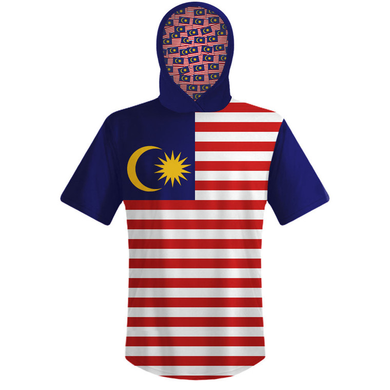 Malaysia Country Flag Sports Hoodie - Red White