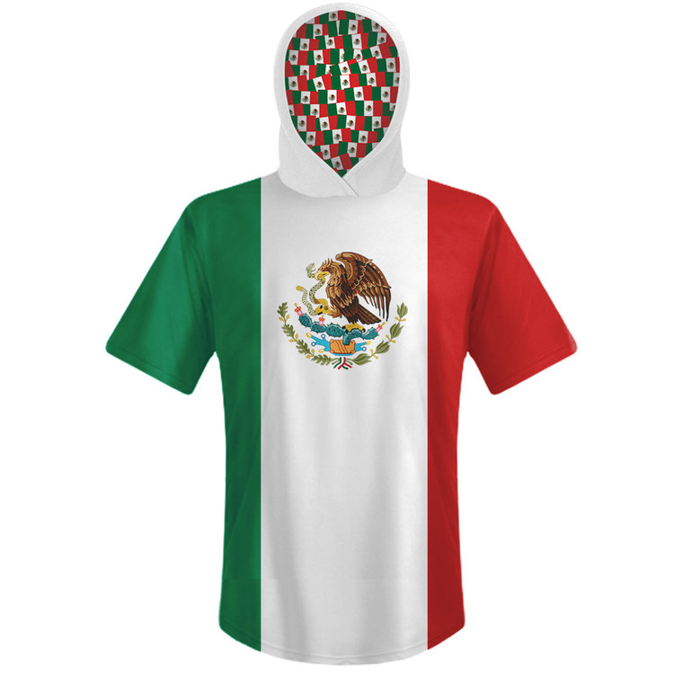 Mexico Country Flag Sports Hoodie - Green White Red