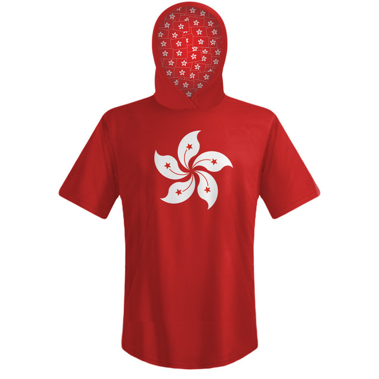 Hong Kong Country Flag Sports Hoodie - Red White