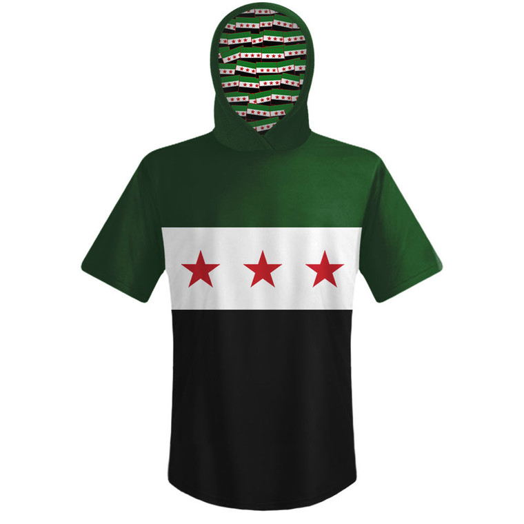 Syria Country Flag Sports Hoodie-Green White Black
