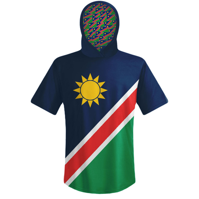 Namibia Country Flag Sports Hoodie-Blue Red Green