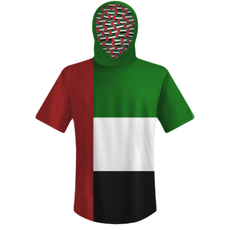 United Arab Emirates Country Flag Sports Hoodie - Red Green White